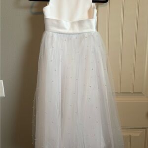 White flower girl dress